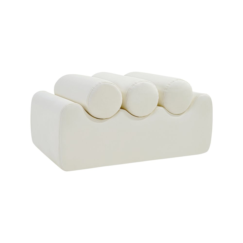 Rumble Cream Vegan Leather Bench
