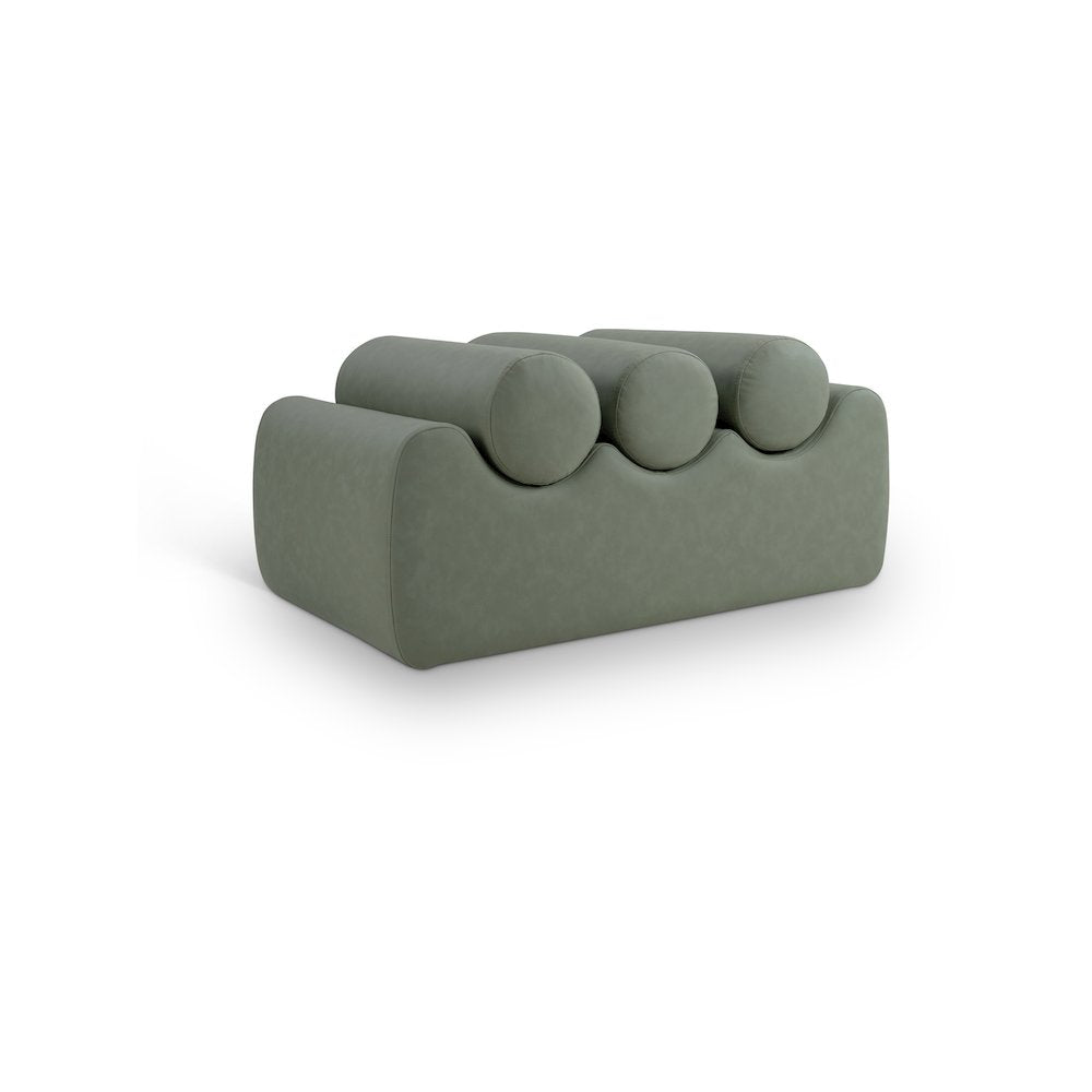 Rumble Green Vegan Leather Bench