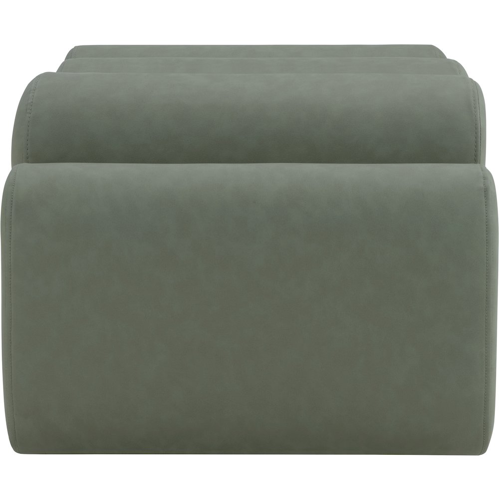 Rumble Green Vegan Leather Bench