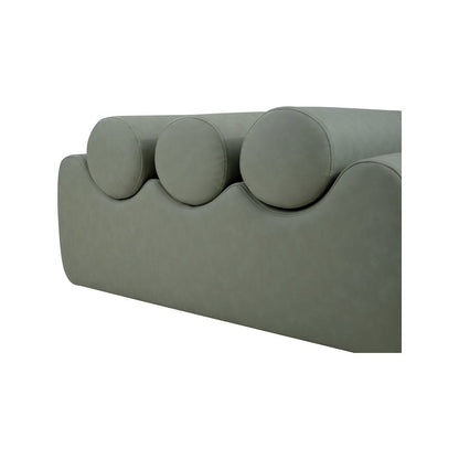 Rumble Green Vegan Leather Bench