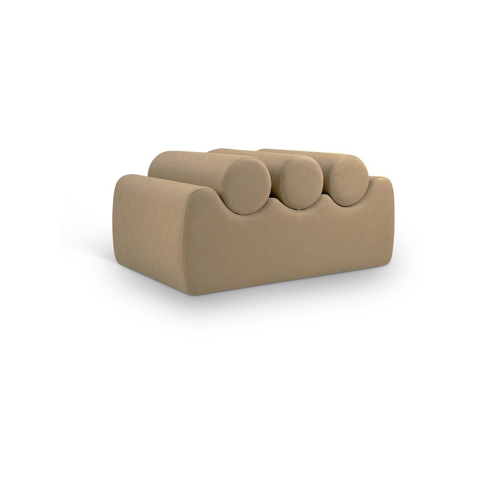 Rumble Tan Vegan Leather Bench