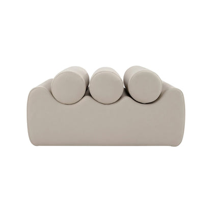 Rumble Taupe Vegan Leather Bench