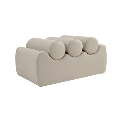 Rumble Taupe Vegan Leather Bench