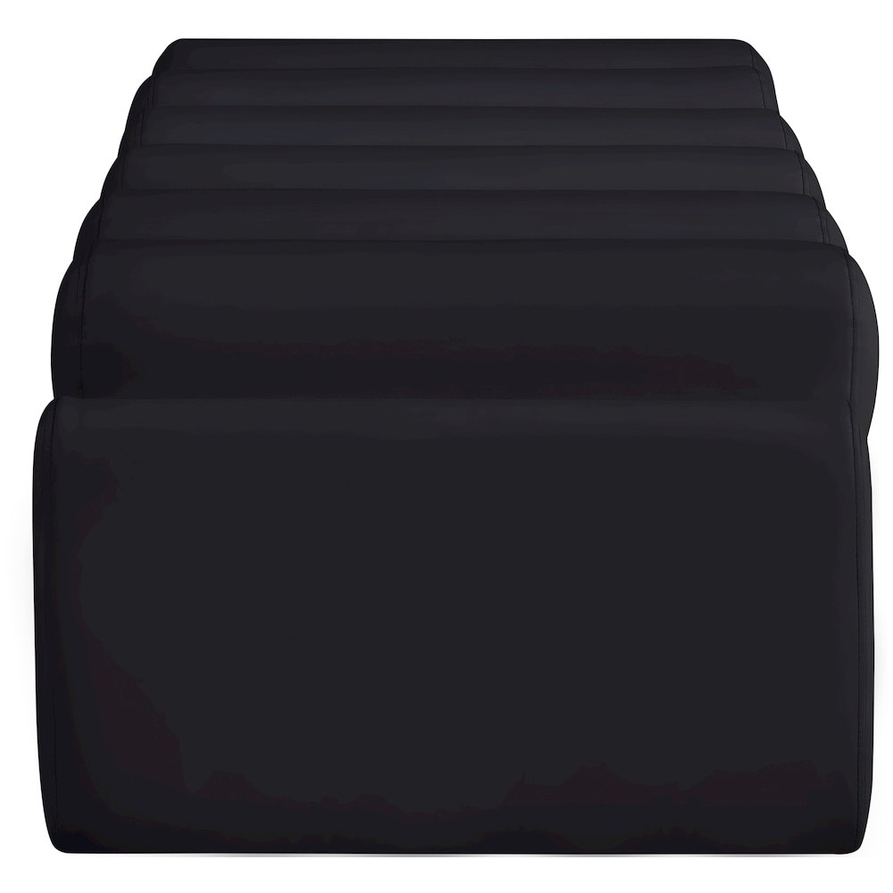 Rumble Black Vegan Leather Bench