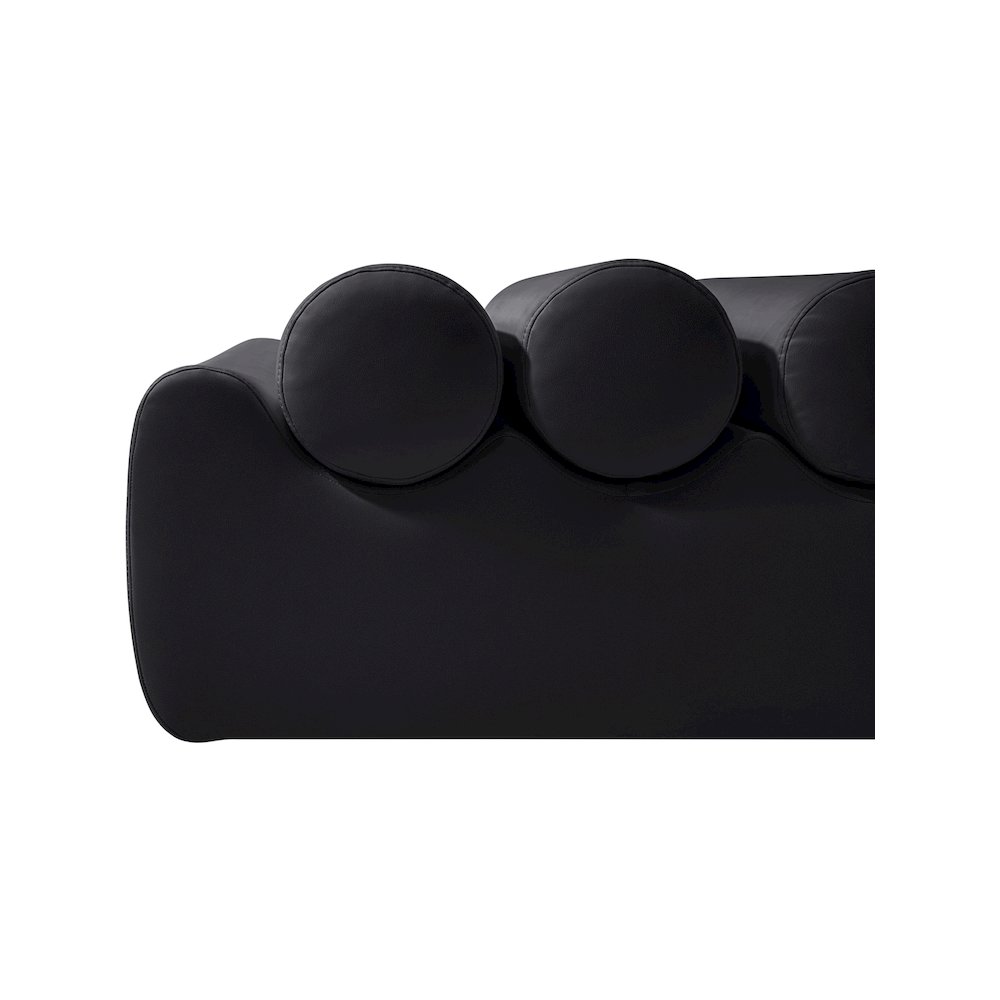 Rumble Black Vegan Leather Bench