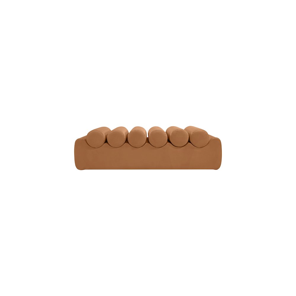 Rumble Cognac Vegan Leather Bench