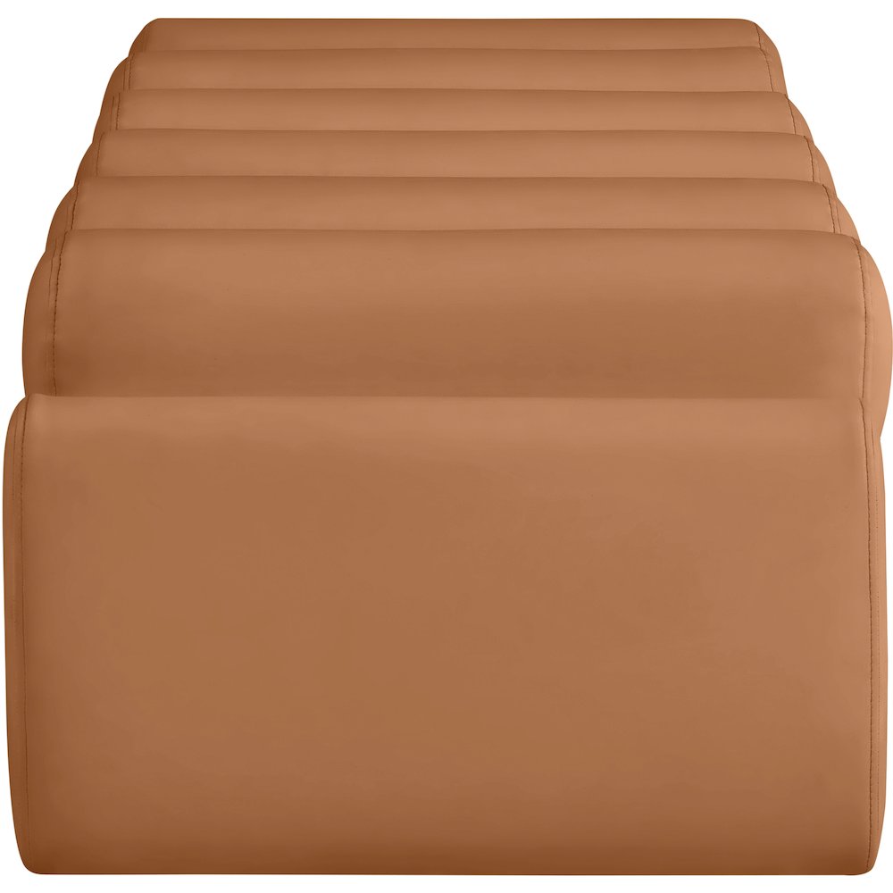 Rumble Cognac Vegan Leather Bench
