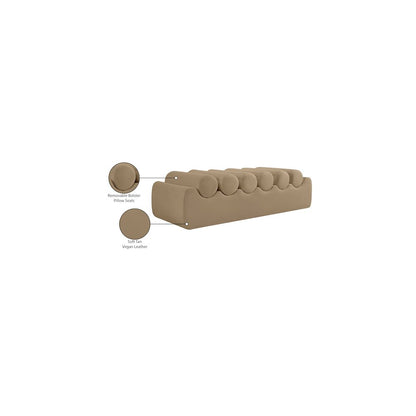 Rumble Tan Vegan Leather Bench