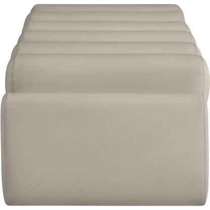 Rumble Taupe Vegan Leather Bench