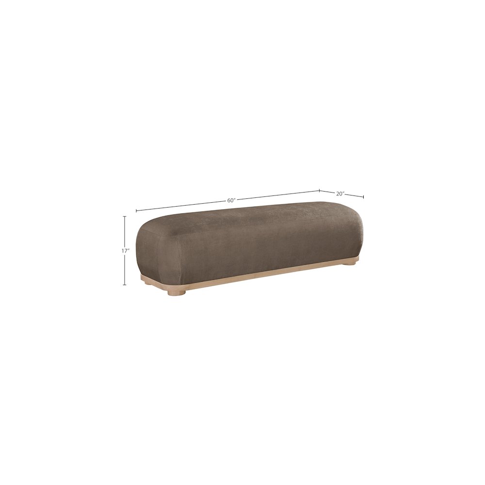 Calum Brown Chenille Fabric Bench