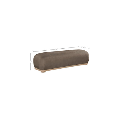 Calum Brown Chenille Fabric Bench