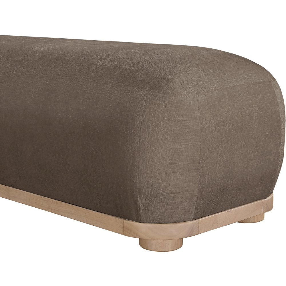 Calum Brown Chenille Fabric Bench