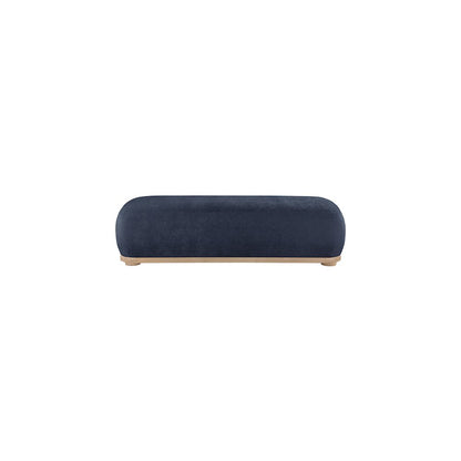 Calum Navy Chenille Fabric Bench