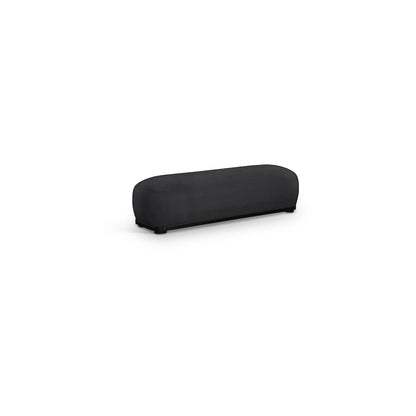 Calum Black Chenille Fabric Bench