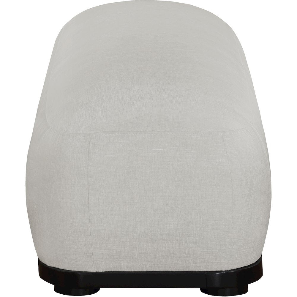 Calum Grey Chenille Fabric Bench