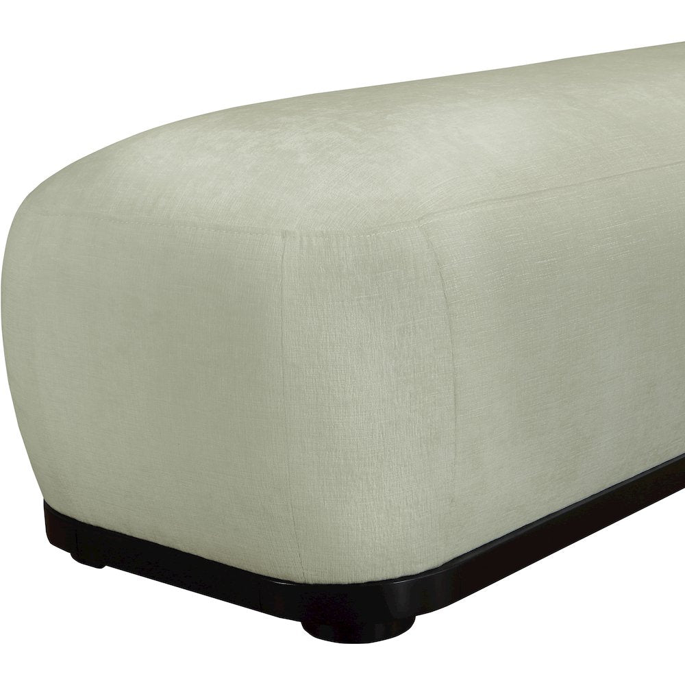 Calum Mint Chenille Fabric Bench