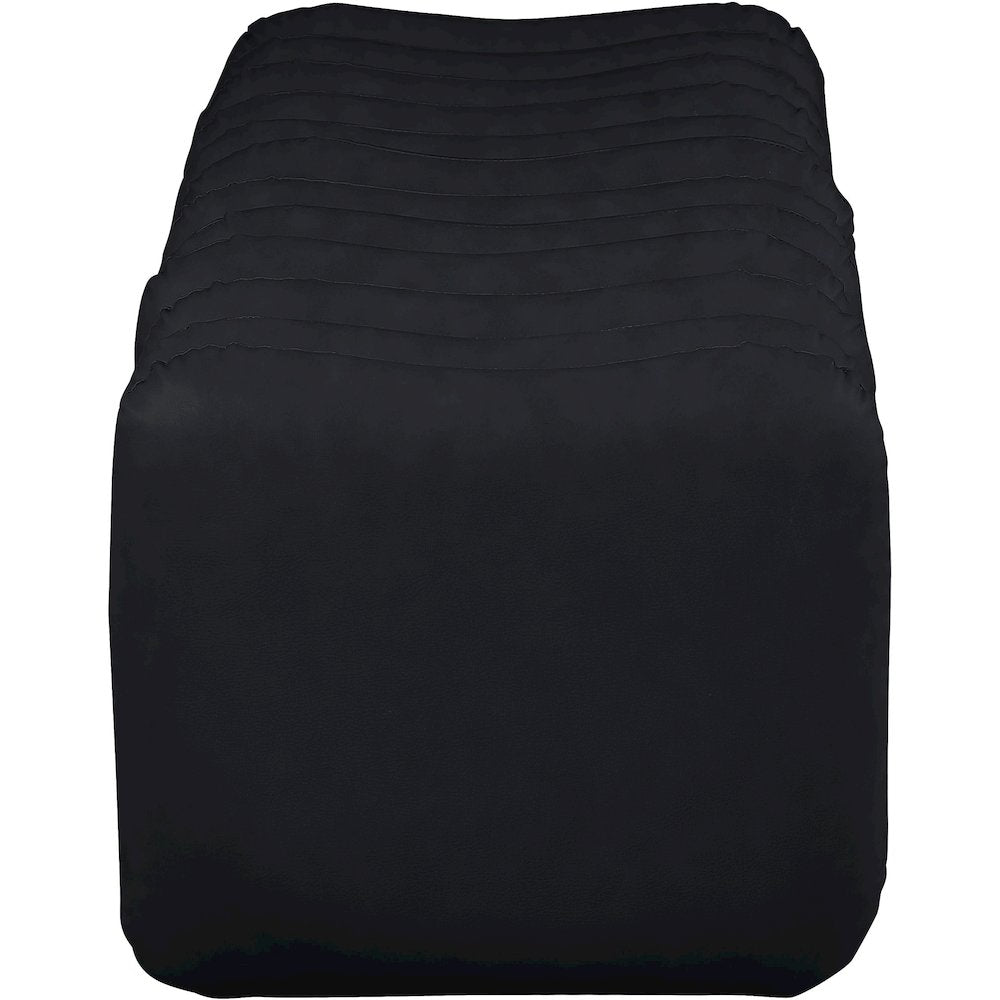 Atticus Black Vegan Leather Bench