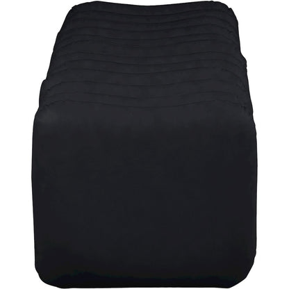 Atticus Black Vegan Leather Bench