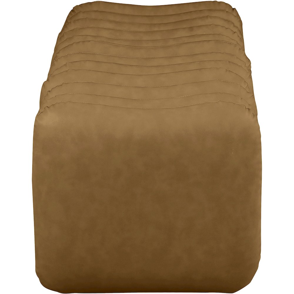 Atticus Brown Vegan Leather Bench