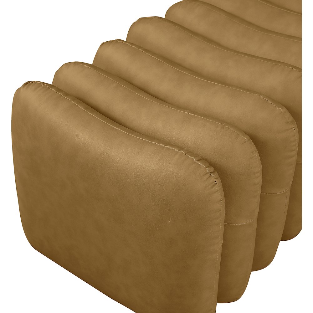Atticus Brown Vegan Leather Bench
