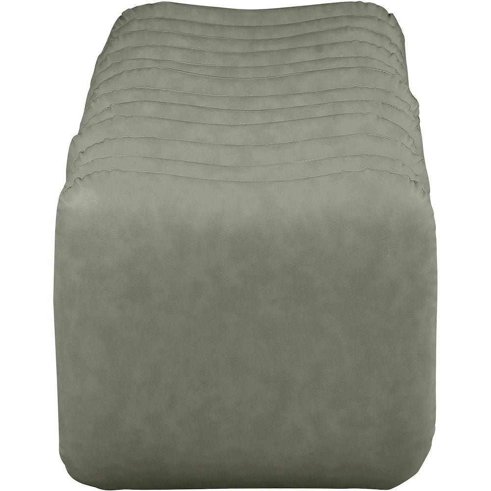Atticus Green Vegan Leather Bench