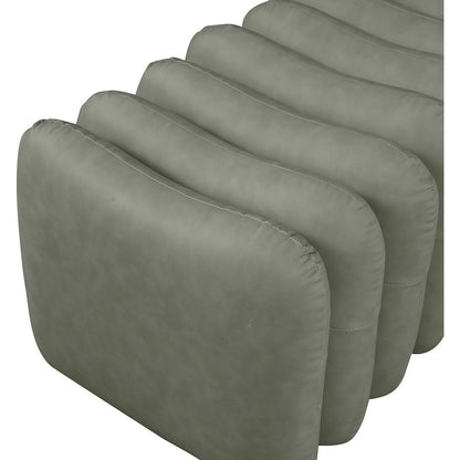 Atticus Green Vegan Leather Bench