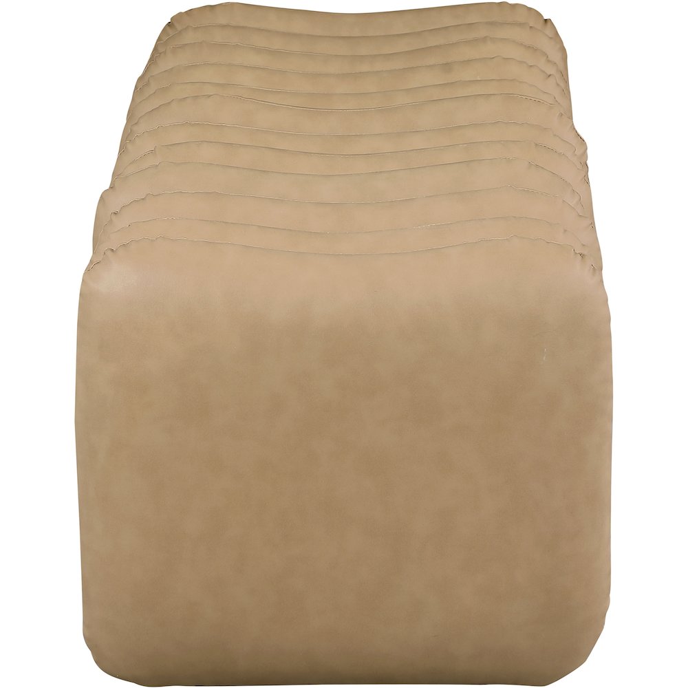 Atticus Tan Vegan Leather Bench