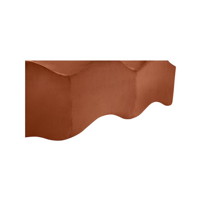 Wave Cognac Velvet Bench