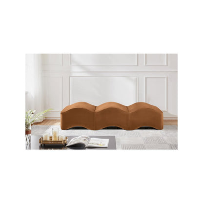 Wave Saddle Velvet Bench