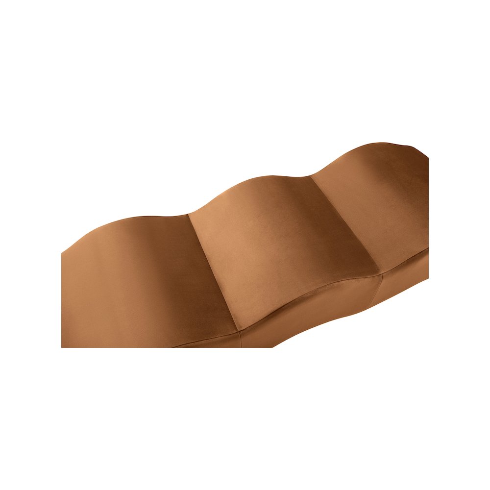 Wave Saddle Velvet Bench