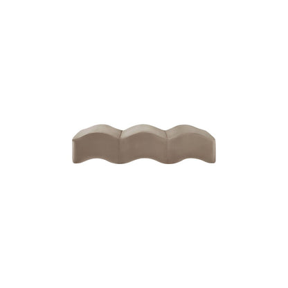 Wave Taupe Velvet Bench