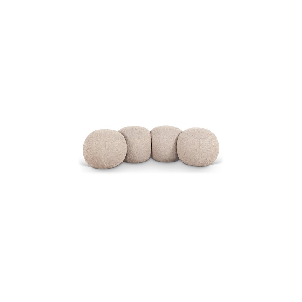Apollo Beige Boucle Fabric Bench