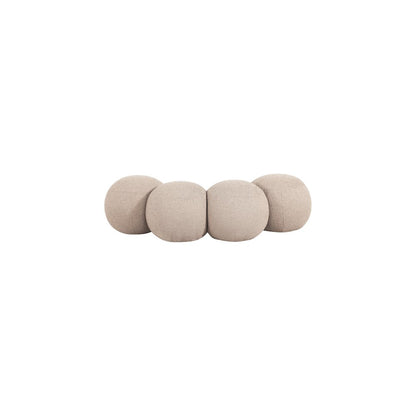 Apollo Beige Boucle Fabric Bench