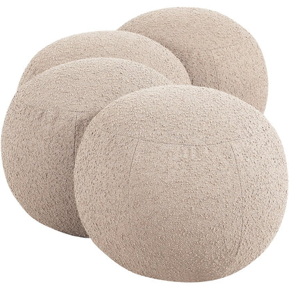 Apollo Beige Boucle Fabric Bench