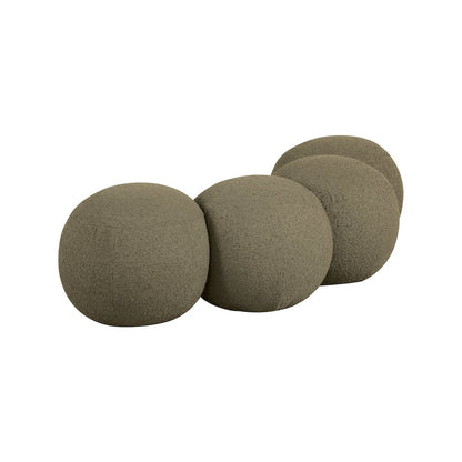Apollo Olive Boucle Fabric Bench