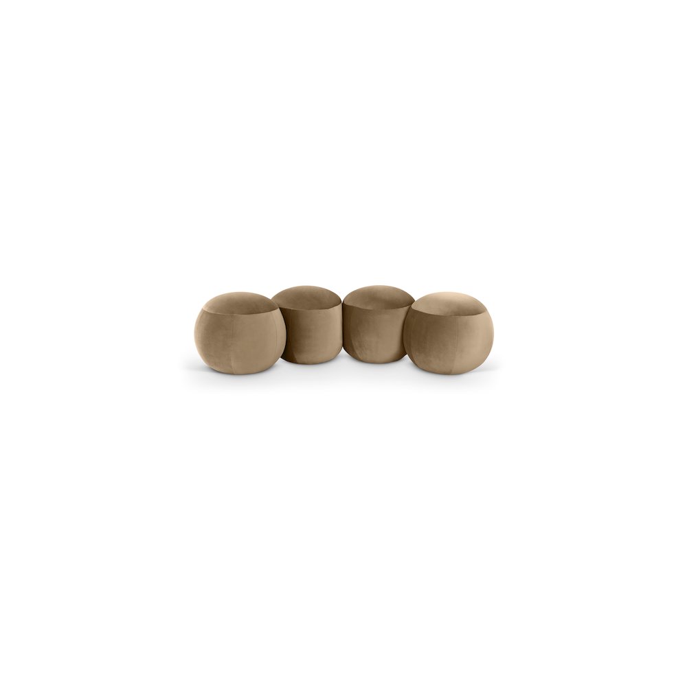 Apollo Beige Velvet Bench