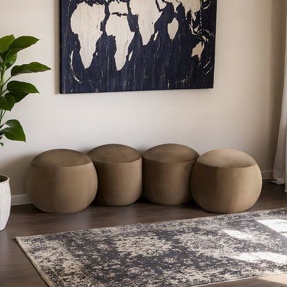 Apollo Beige Velvet Bench