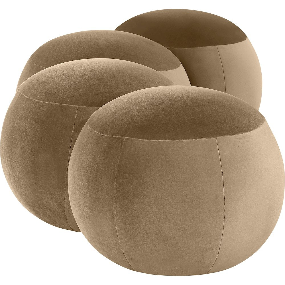 Apollo Beige Velvet Bench