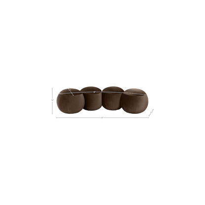 Apollo Brown Velvet Bench