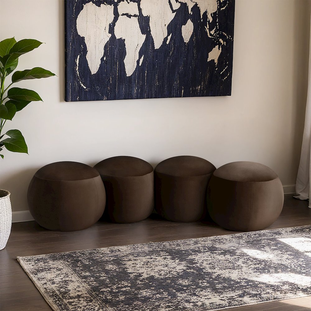 Apollo Brown Velvet Bench