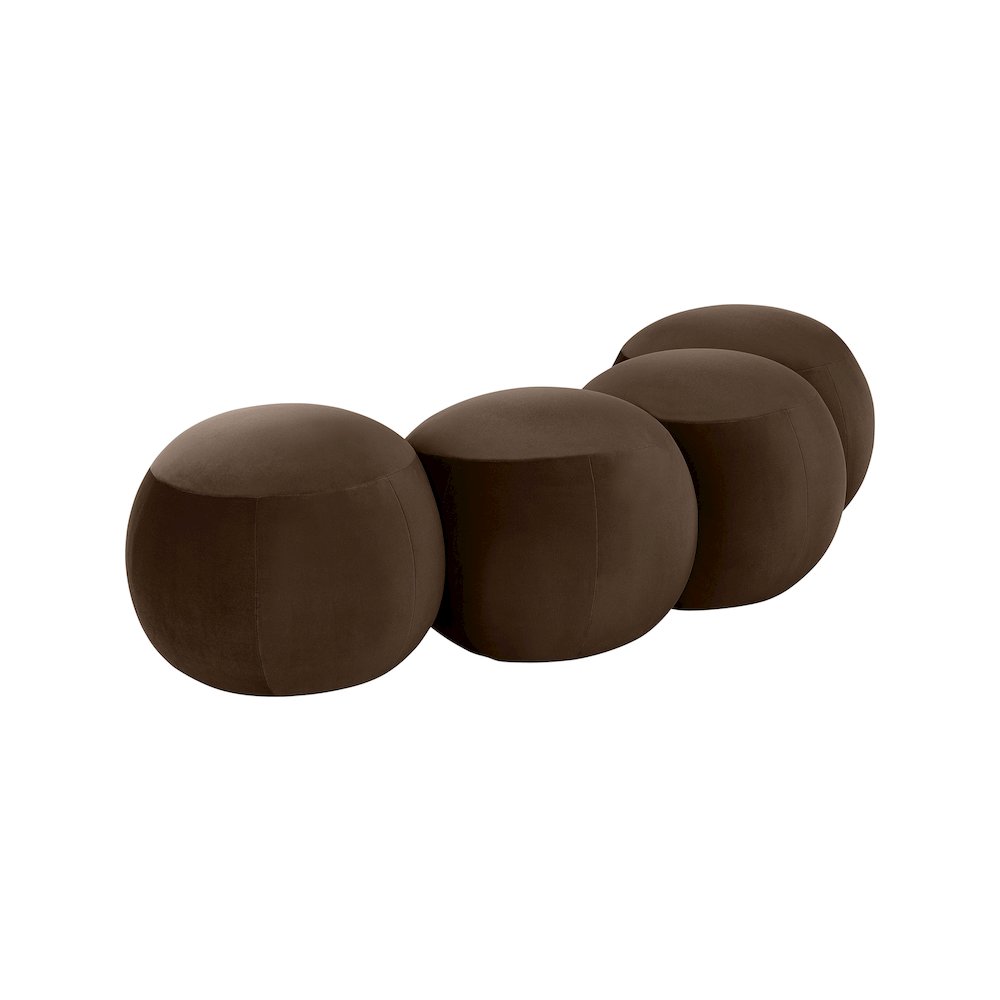 Apollo Brown Velvet Bench
