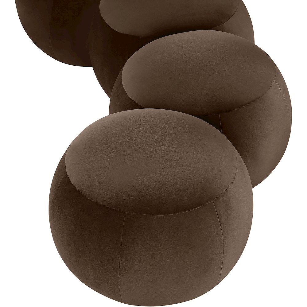 Apollo Brown Velvet Bench