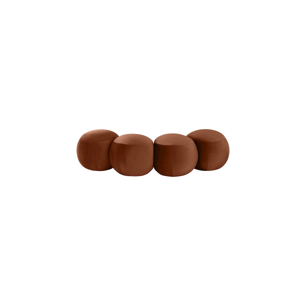 Apollo Cognac Velvet Bench