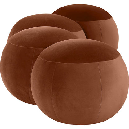 Apollo Cognac Velvet Bench