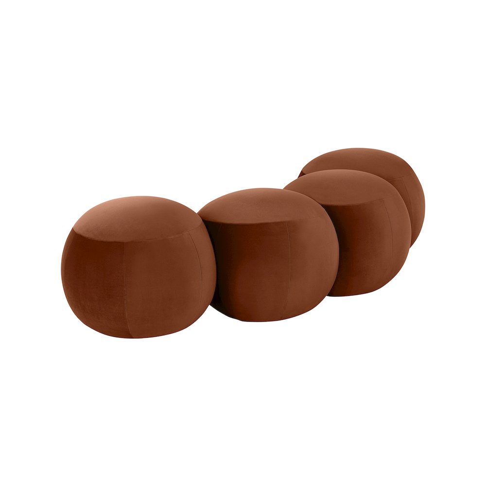 Apollo Cognac Velvet Bench