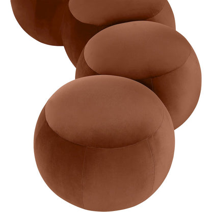 Apollo Cognac Velvet Bench