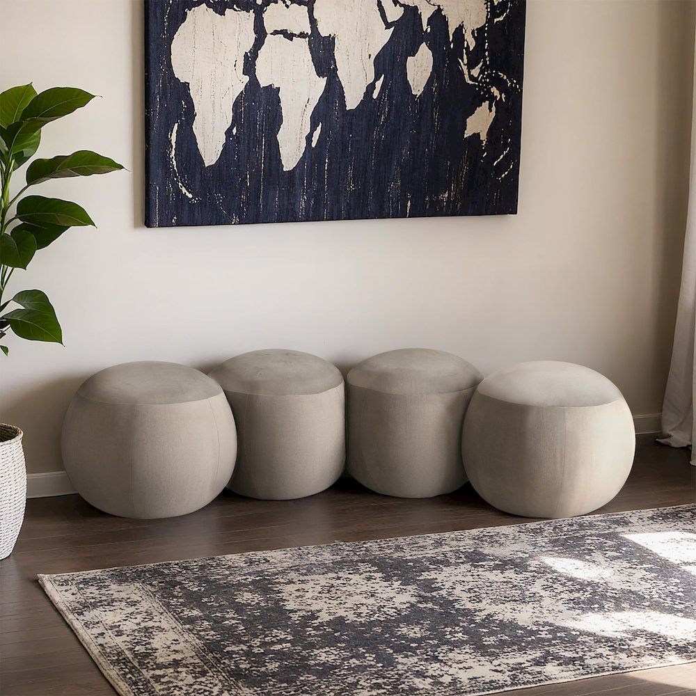 Apollo Cream Velvet Bench