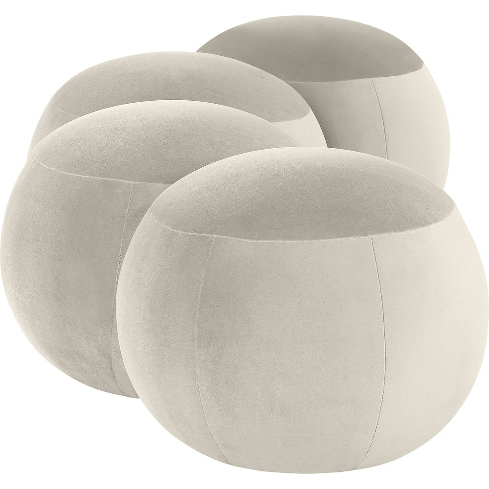 Apollo Cream Velvet Bench