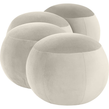 Apollo Cream Velvet Bench