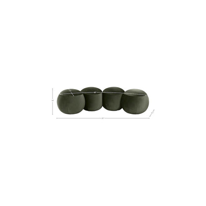 Apollo Green Velvet Bench